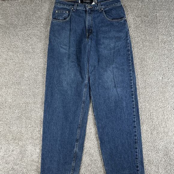 Levis Silvertab Jeans Mens 34x34 Dark Blue Baggy Fit Denim Made In USA Y2K 90s - Picture 1 of 13